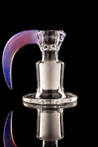 Green Belt Glass - 18mm 4 Hole Accented Horn Slide - 3