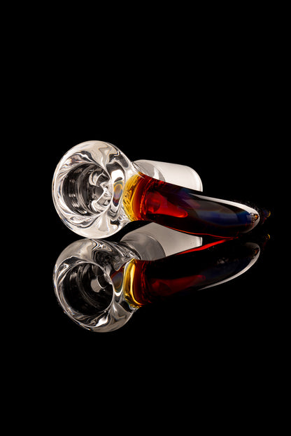 Green Belt Glass - 18mm 4 Hole Accented Horn Slide - 7