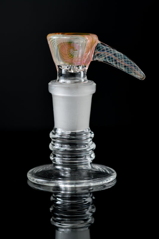 Phase Glass - Fumed 18mm 4-hole Bowl - 1