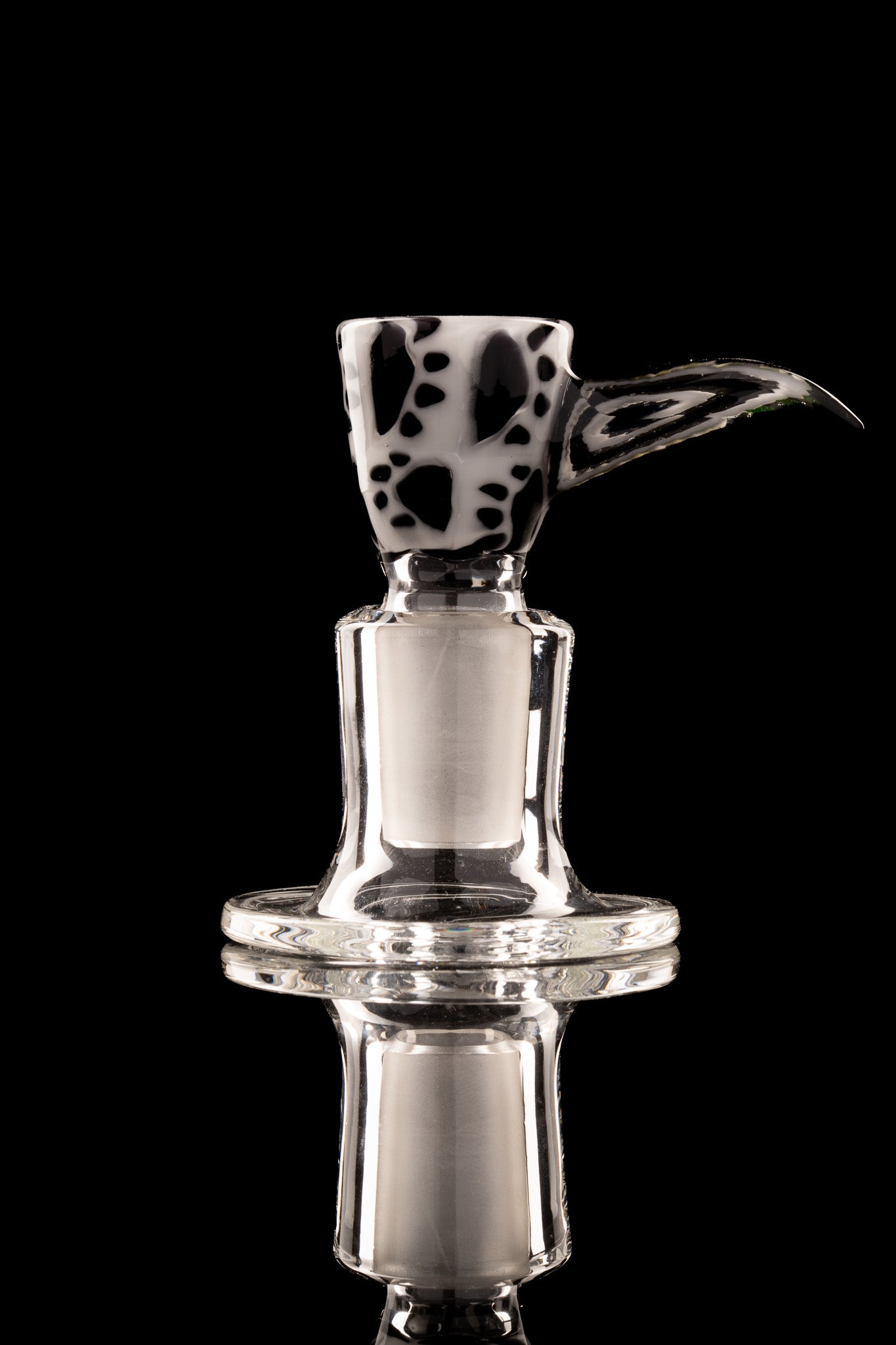 Crunkelstein Glass - 18mm 4 Hole Murrine Slide W/ UV Accents
