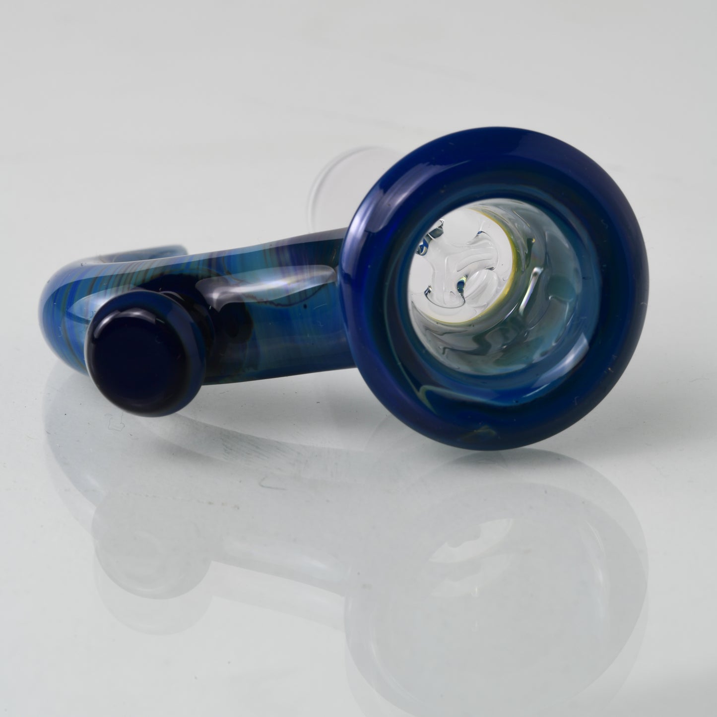 Jamms Glass - 14mm 3 Hole Single Colour Slide - Dark Blue Ap