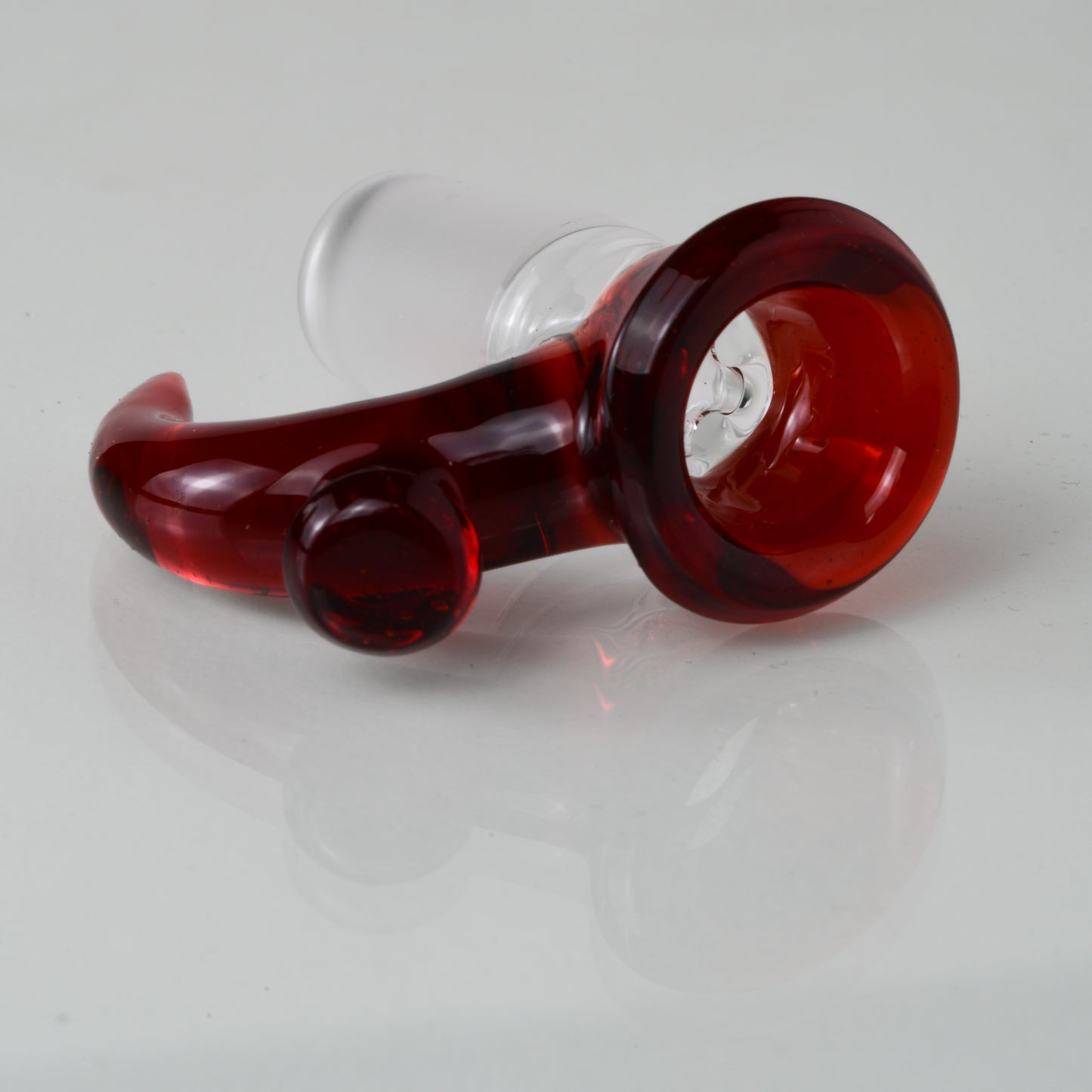 Jamms Glass - 18mm 4 Hole Single Colour Slide - Ruby Slippers