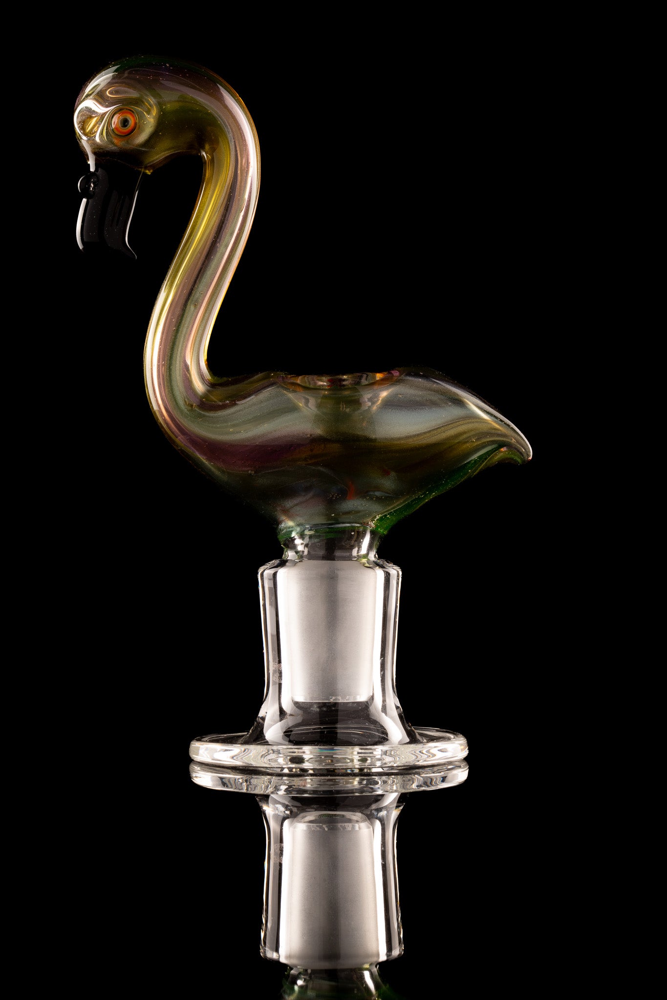 Thill Glassworks X Burtoni - 18mm 3-Hole Collab Worked Flamingo Slide