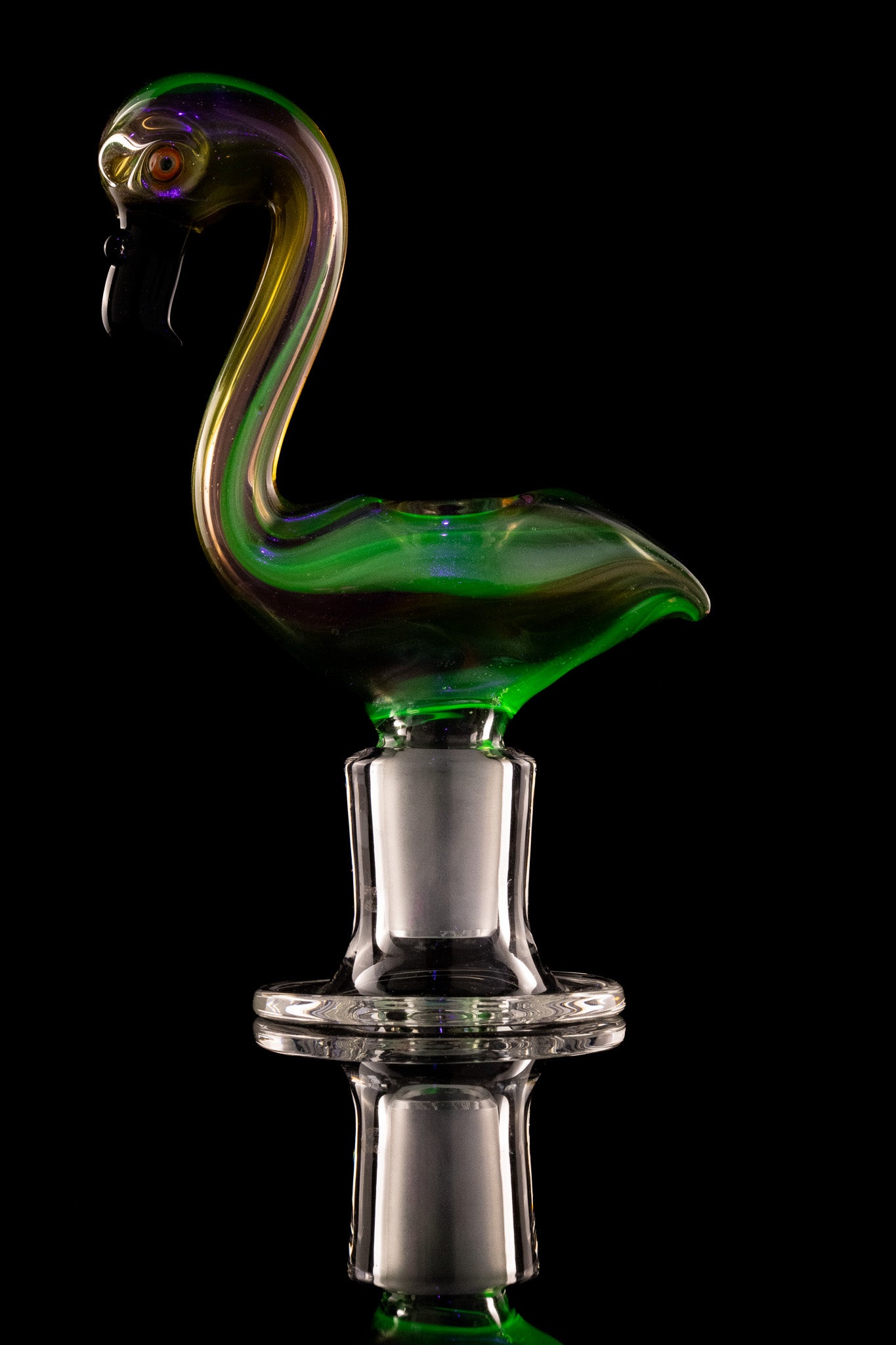Thill Glassworks X Burtoni - 18mm 3-Hole Collab Worked Flamingo Slide