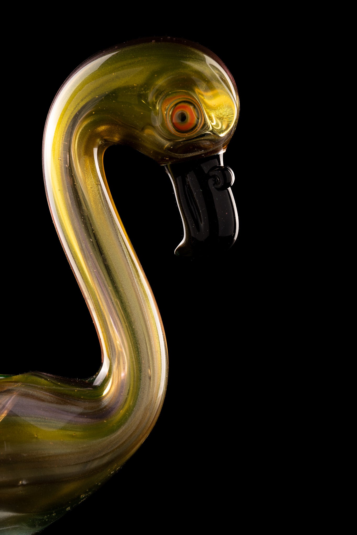 Thill Glassworks X Burtoni - 18mm 3-Hole Collab Worked Flamingo Slide