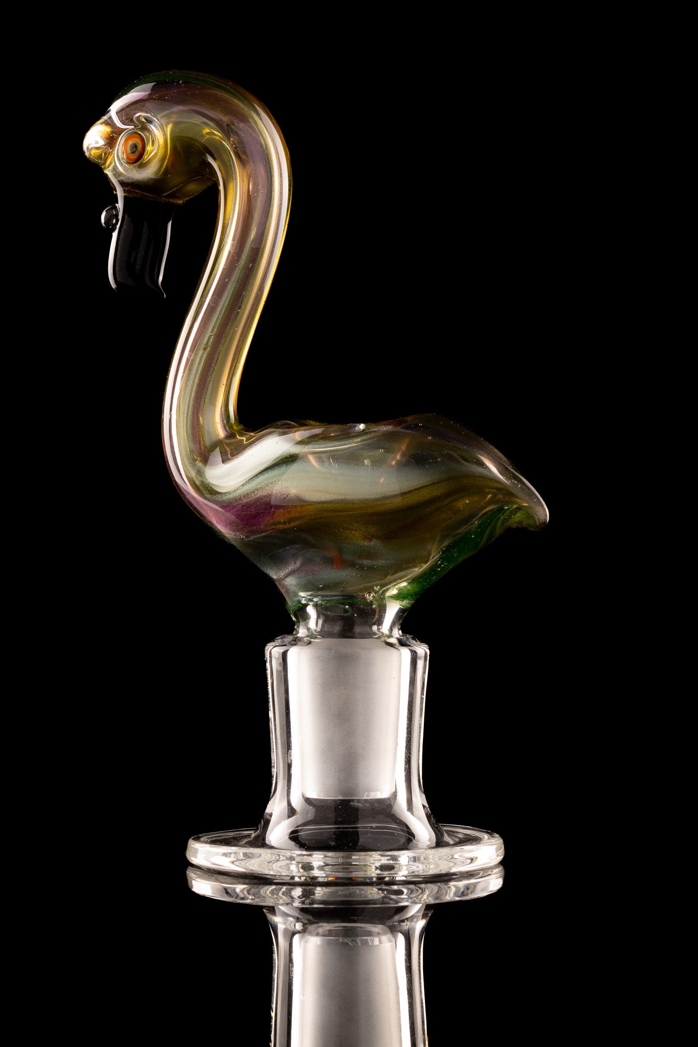Thill Glassworks X Burtoni - 18mm 3-Hole Collab Worked Flamingo Slide