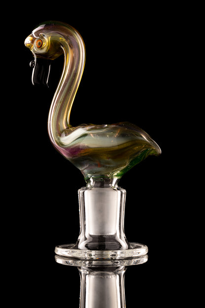 Thill Glassworks X Burtoni - 18mm 3-Hole Collab Worked Flamingo Slide
