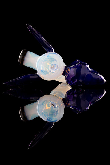 Thill Glassworks X Burtoni - 18mm 4-Hole Collab Skull w/Wings Slide