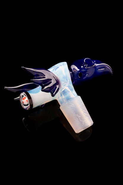 Thill Glassworks X Burtoni - 18mm 4-Hole Collab Skull w/Wings Slide