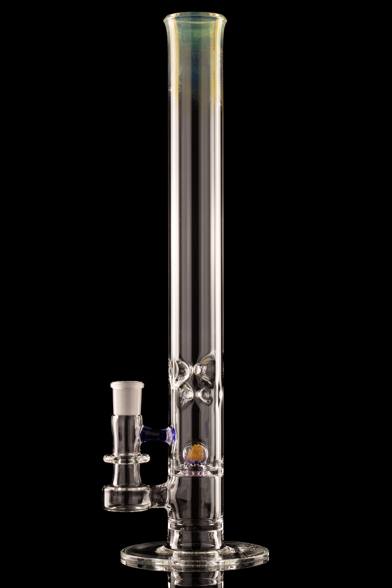 Discobox Glass - 44mm Marble Natty Perc Tube W/ 4 Pinch Splash Guard - 1