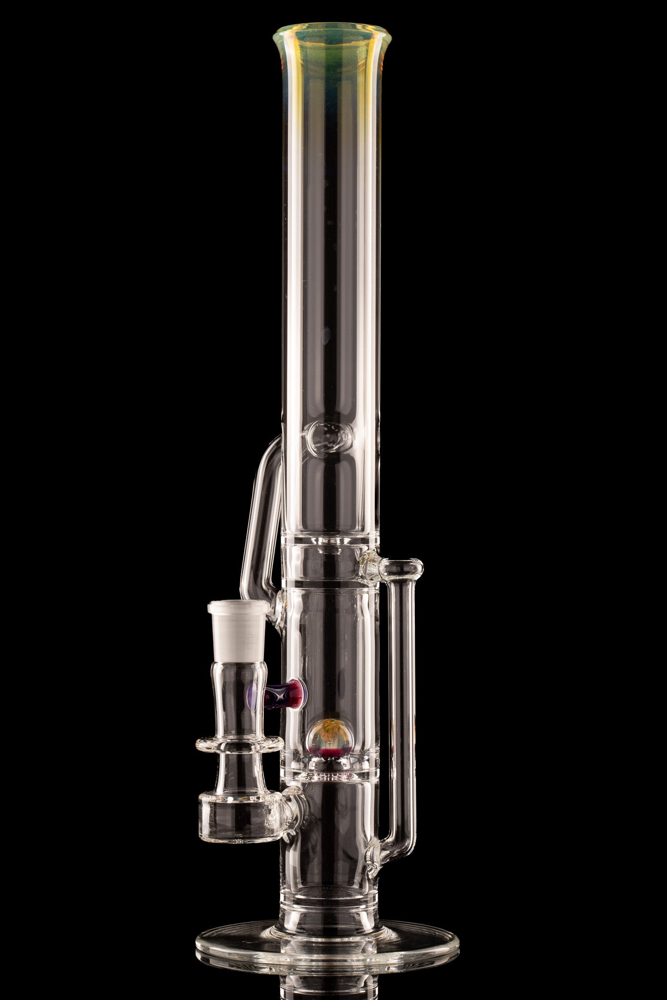 Discobox Glass - 44mm Marble Natty Recycler Tube - 2