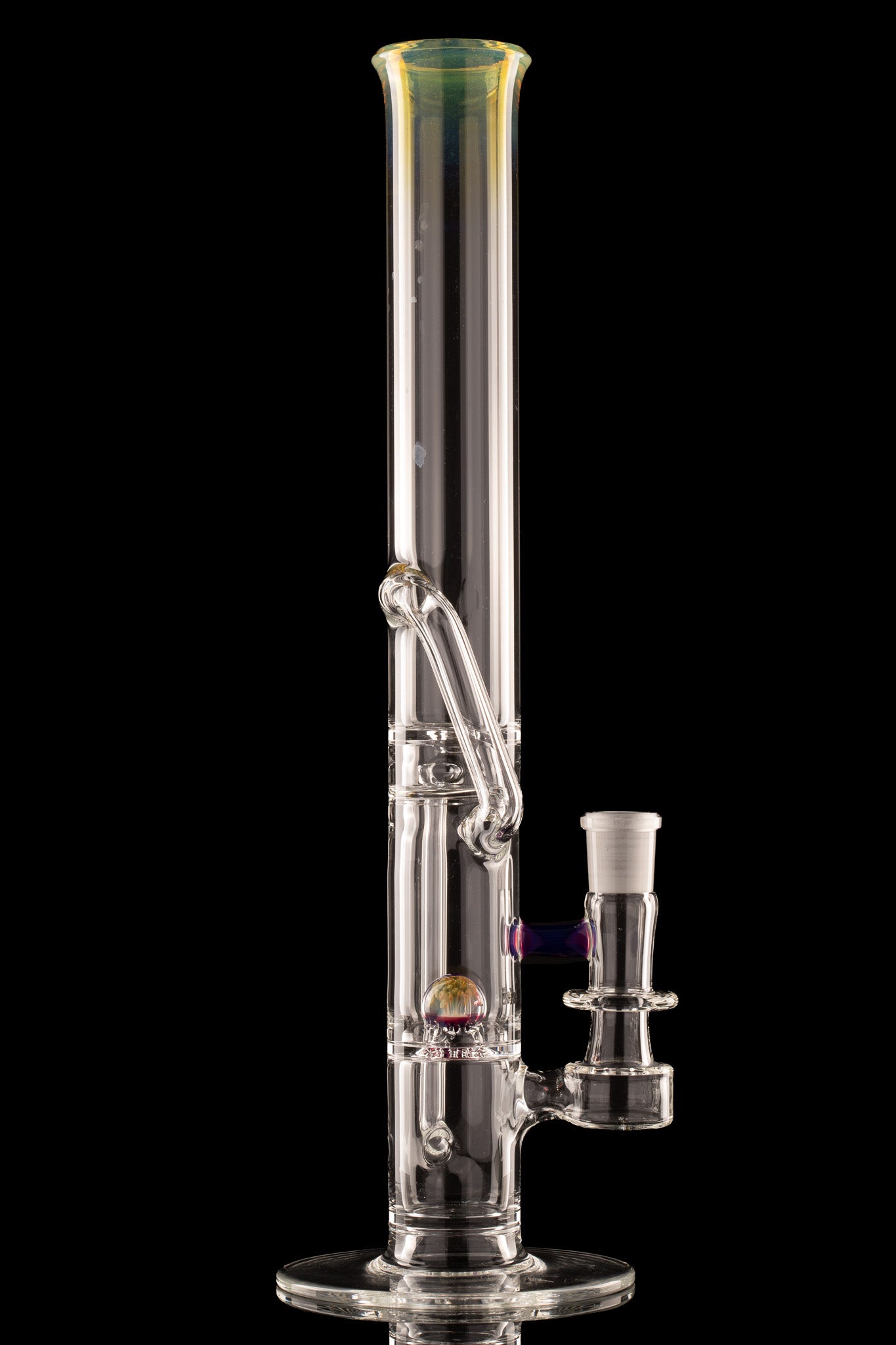 Discobox Glass - 44mm Marble Natty Recycler Tube - 2