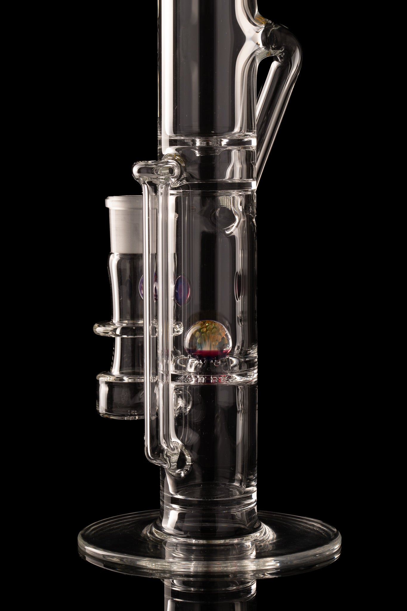 Discobox Glass - 44mm Marble Natty Recycler Tube - 2