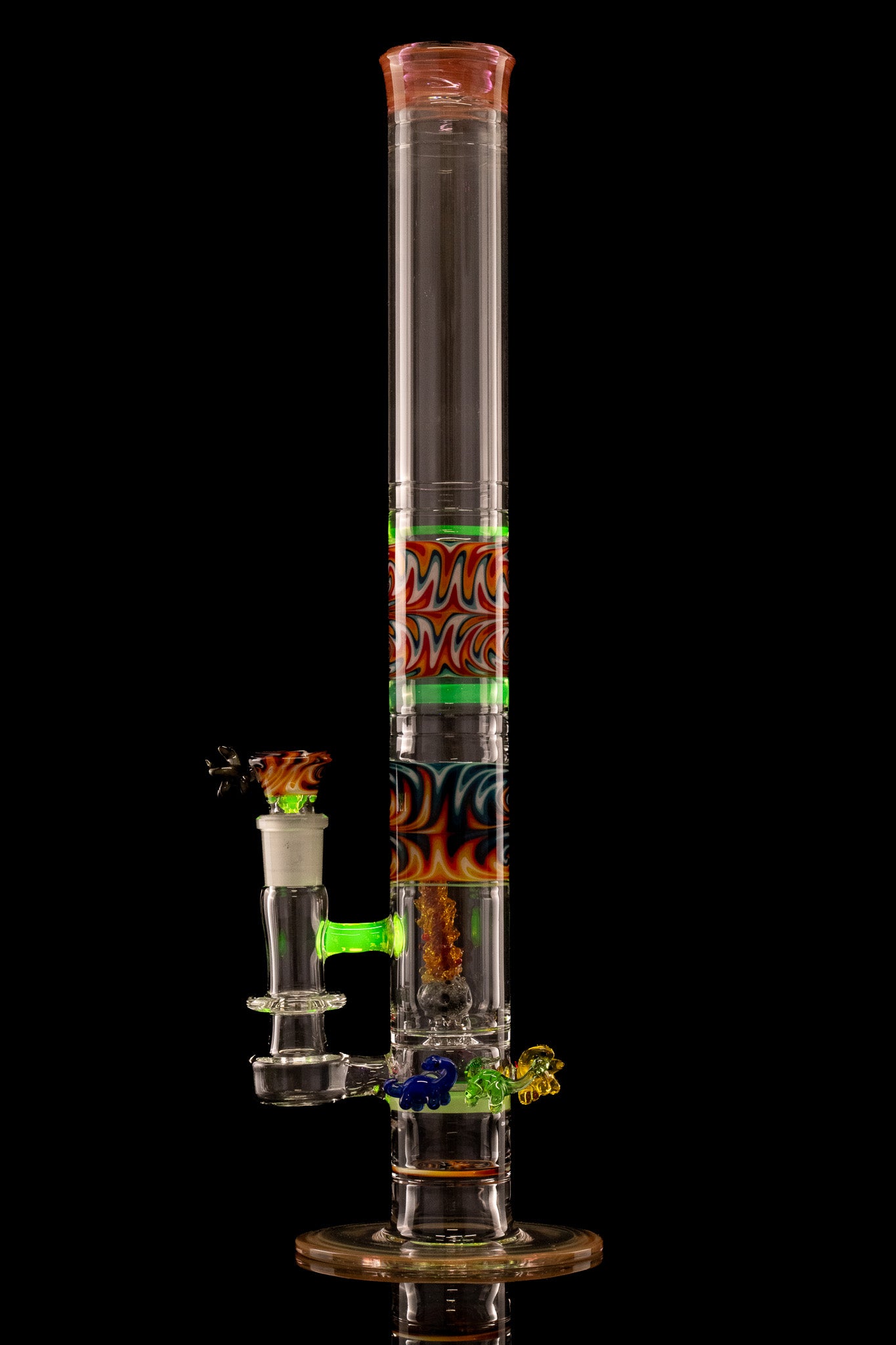 Discobox Glass - 44mm Marble Natty Perc Tube "Dino's Last Dance"