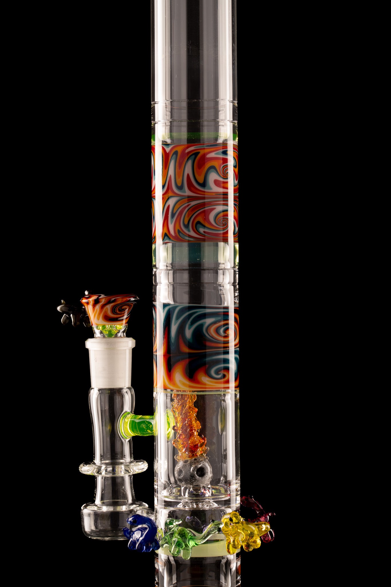 Discobox Glass - 44mm Marble Natty Perc Tube "Dino's Last Dance"