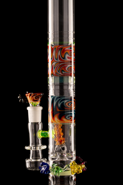 Discobox Glass - 44mm Marble Natty Perc Tube "Dino's Last Dance"
