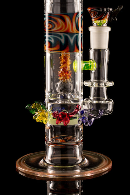 Discobox Glass - 44mm Marble Natty Perc Tube "Dino's Last Dance"