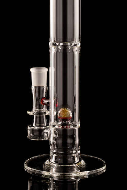 Discobox Glass - 44mm Marble Natty Perc Tube W/ Splash Guard - 3