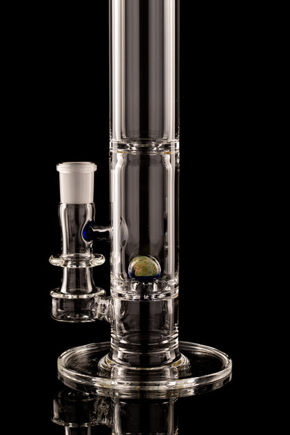 Discobox Glass - 44mm Marble Natty Perc Tube W/ Splash Guard - 4
