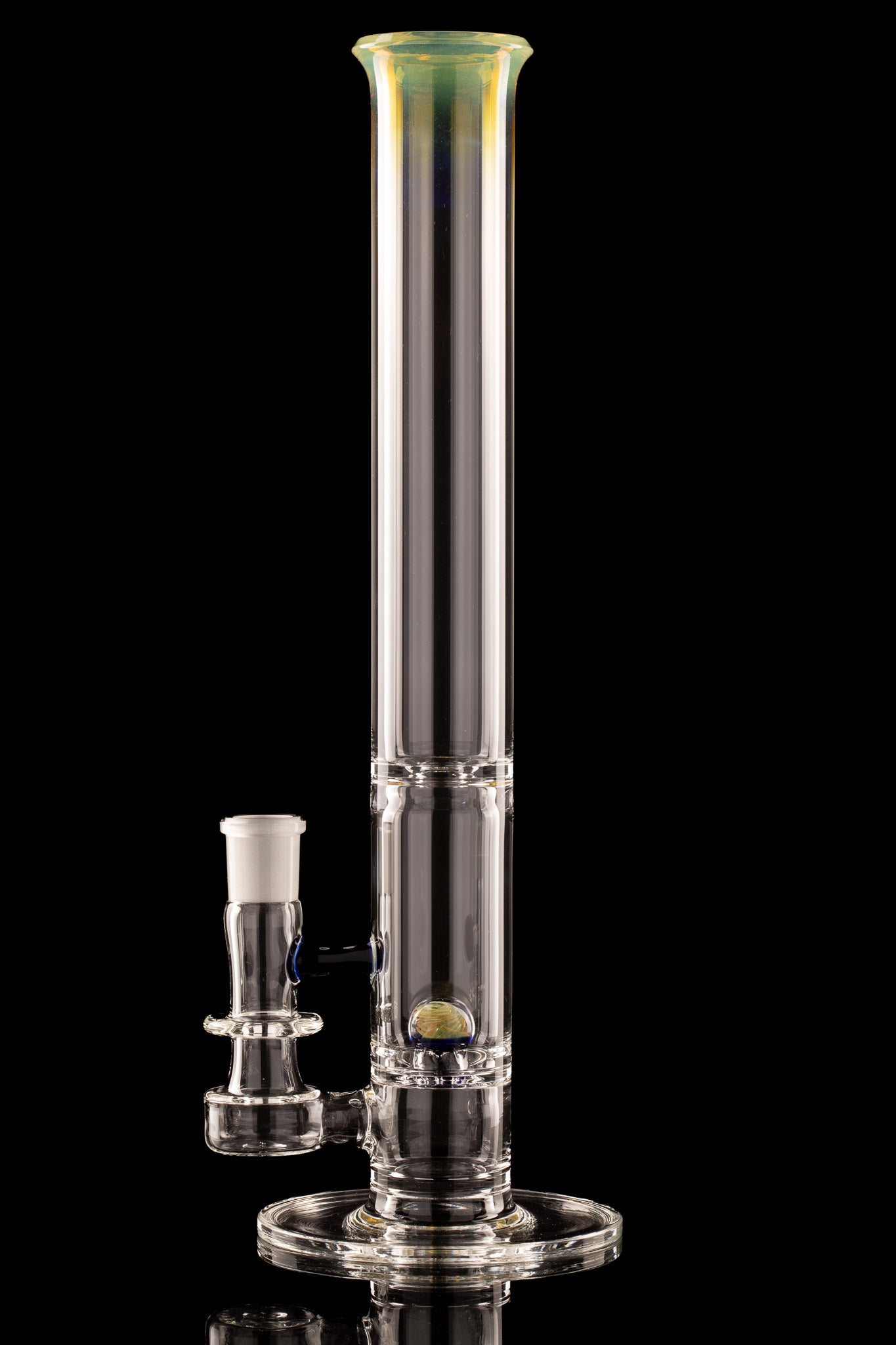 Discobox Glass - 44mm Marble Natty Perc Tube W/ Splash Guard - 4