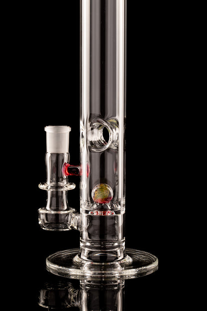 Discobox Glass - 44mm Marble Natty Perc Tube W/ Donut Splash Guard - 1