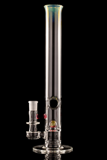 Discobox Glass - 44mm Marble Natty Perc Tube W/ Donut Splash Guard - 1