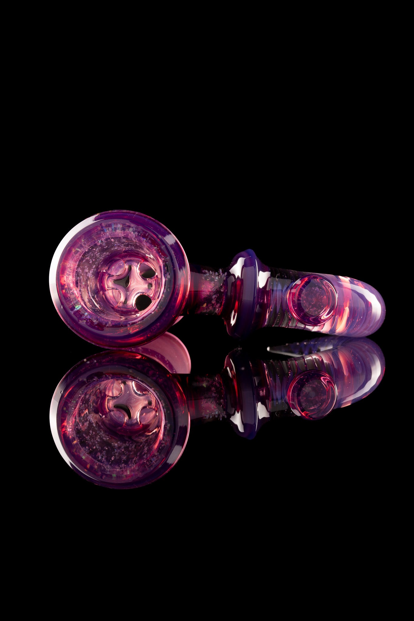 Jamms Glass - 18mm 4 Hole Fully Worked Slide - Royal Jelly Cropal Encalmo