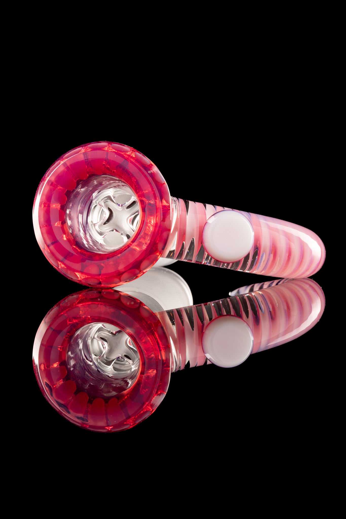Jamms Glass - 18mm 4 Hole Honeycomb w/ Dotstack Lips - Telemagenta