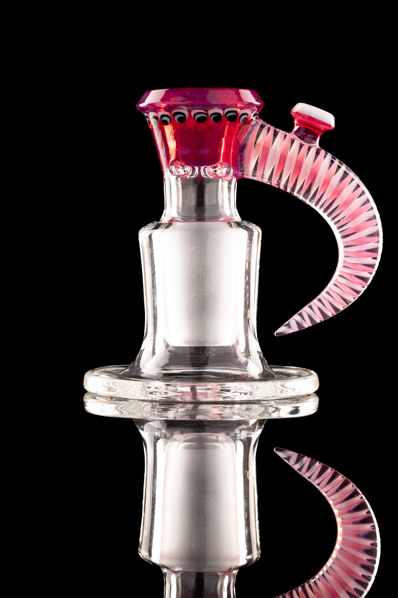 Jamms Glass - 18mm 4 Hole Honeycomb w/ Dotstack Lips - Telemagenta