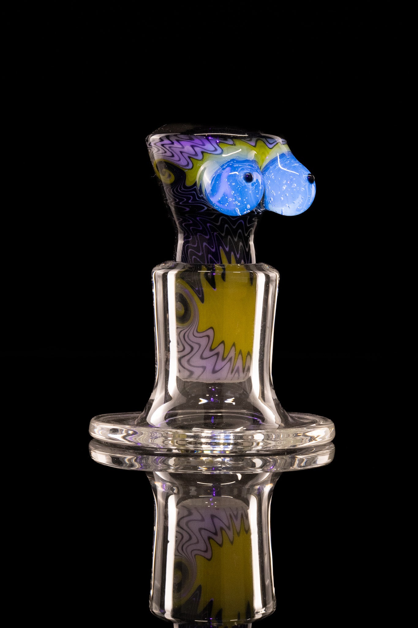 Titz Glass - 18mm 4hole Fully Worked Boob Bowl - 1