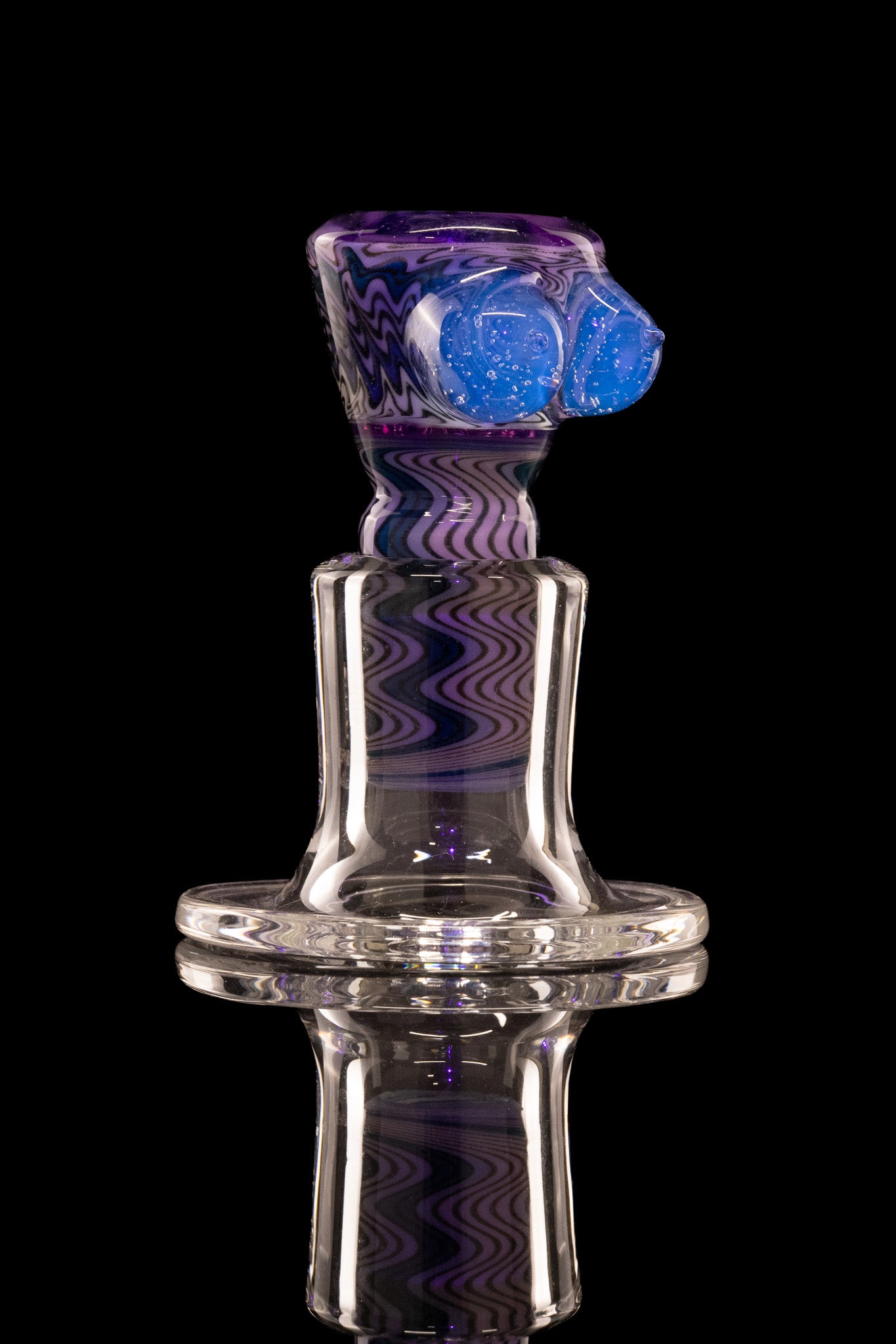 Titz Glass - 18mm 4hole Fully Worked Boob Bowl - 3