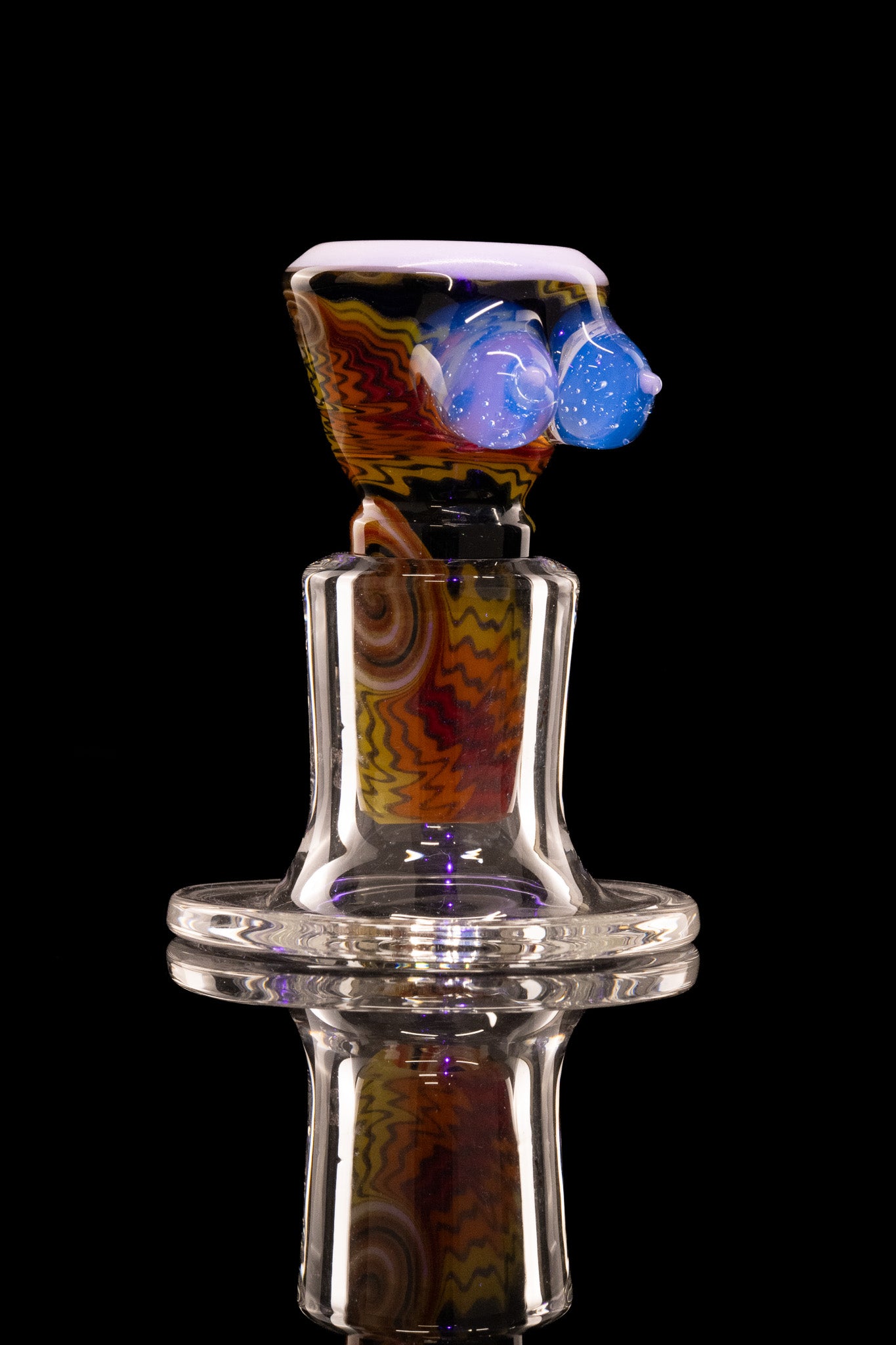 Titz Glass - 18mm 4hole Fully Worked Boob Bowl - 2