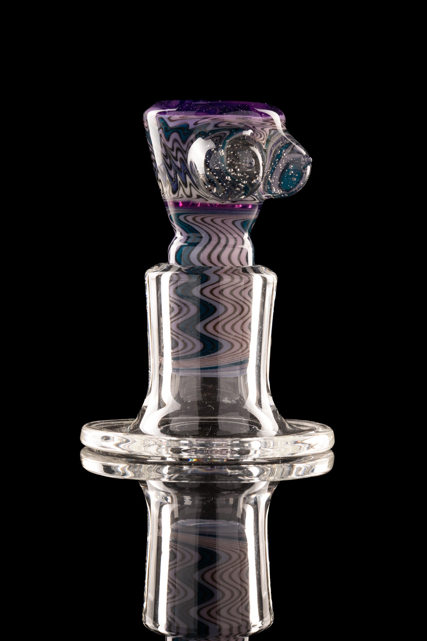 Titz Glass - 18mm 4hole Fully Worked Boob Bowl - 3