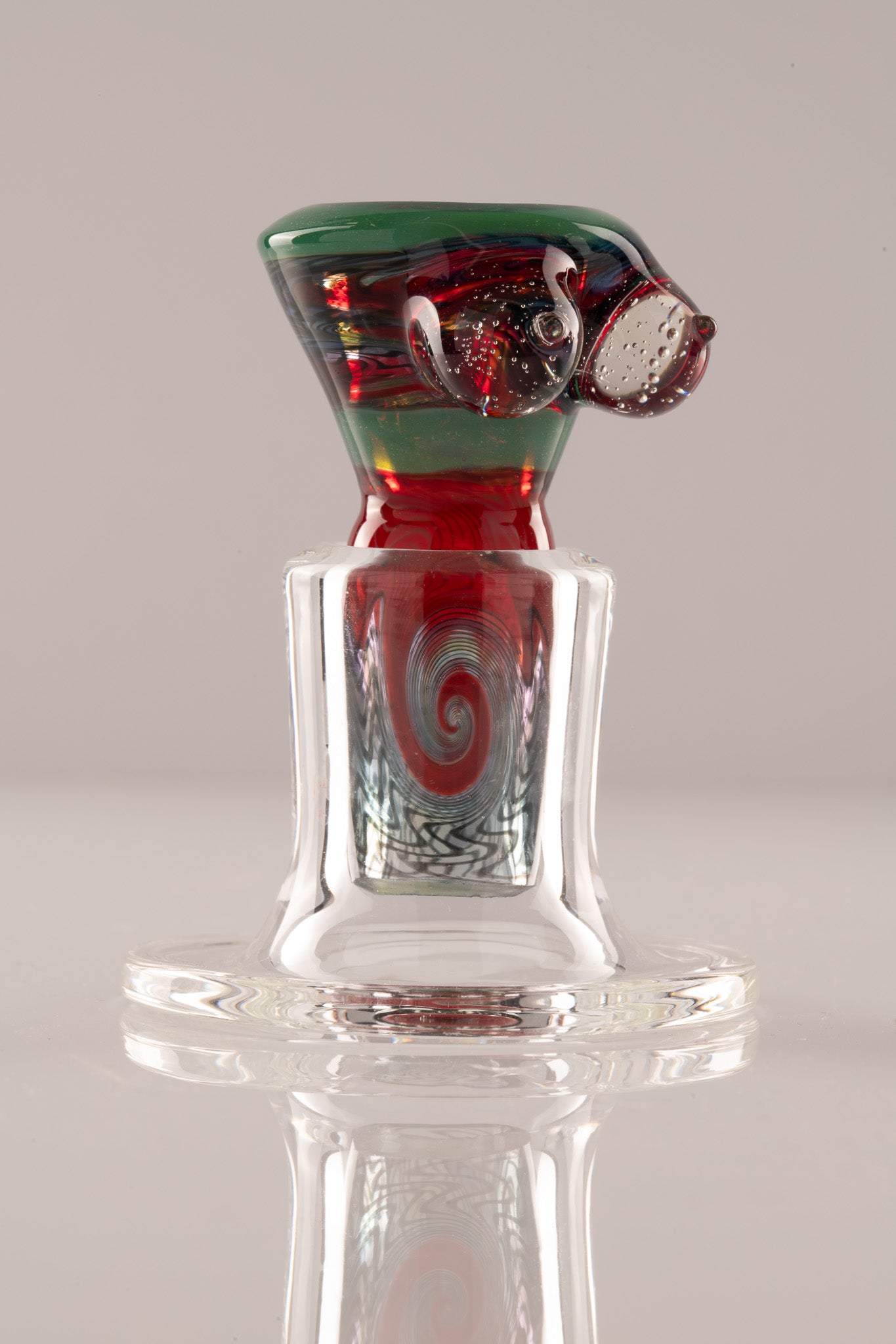 Titz Glass - 18mm 4hole Fully Worked Boob Bowl - 4