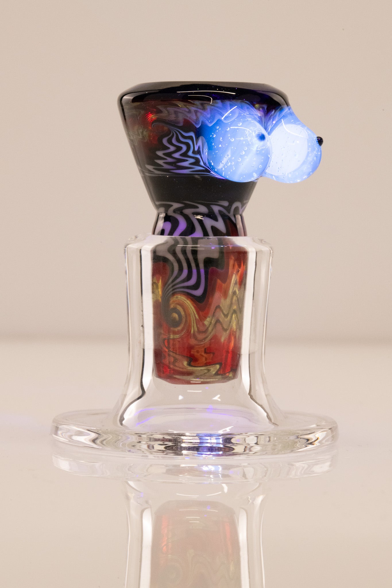 Titz Glass - 18mm 4hole Fully Worked Boob Bowl - 5