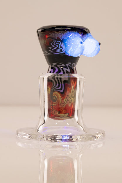 Titz Glass - 18mm 4hole Fully Worked Boob Bowl - 5