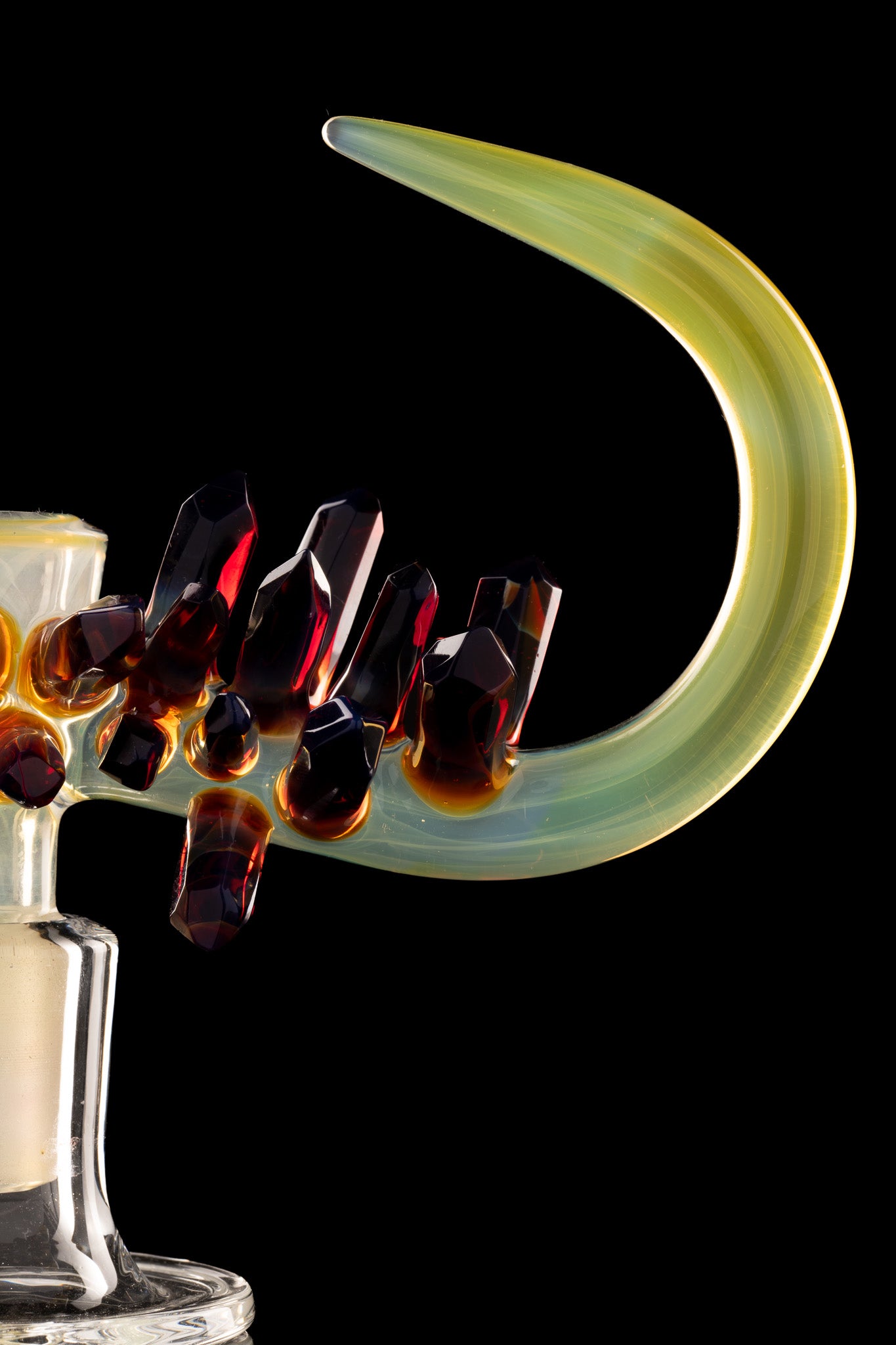Thill Glassworks - 18mm 4-Hole Amber Purple Crystal Slide