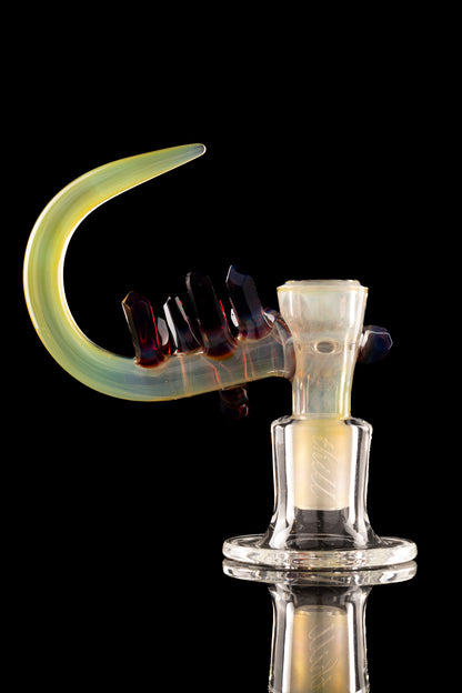 Thill Glassworks - 18mm 4-Hole Amber Purple Crystal Slide