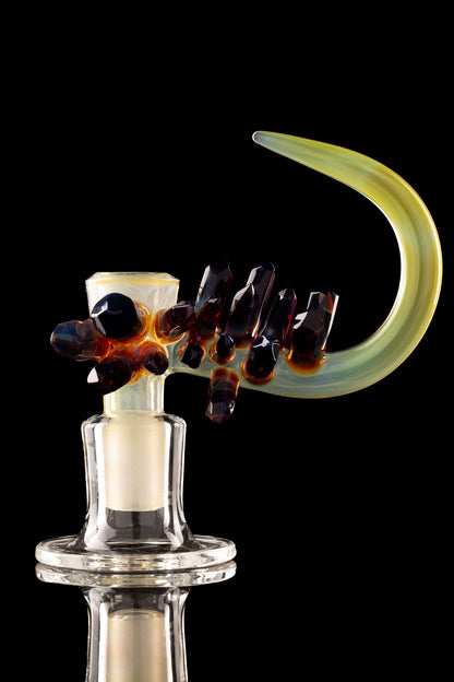 Thill Glassworks - 18mm 4-Hole Amber Purple Crystal Slide