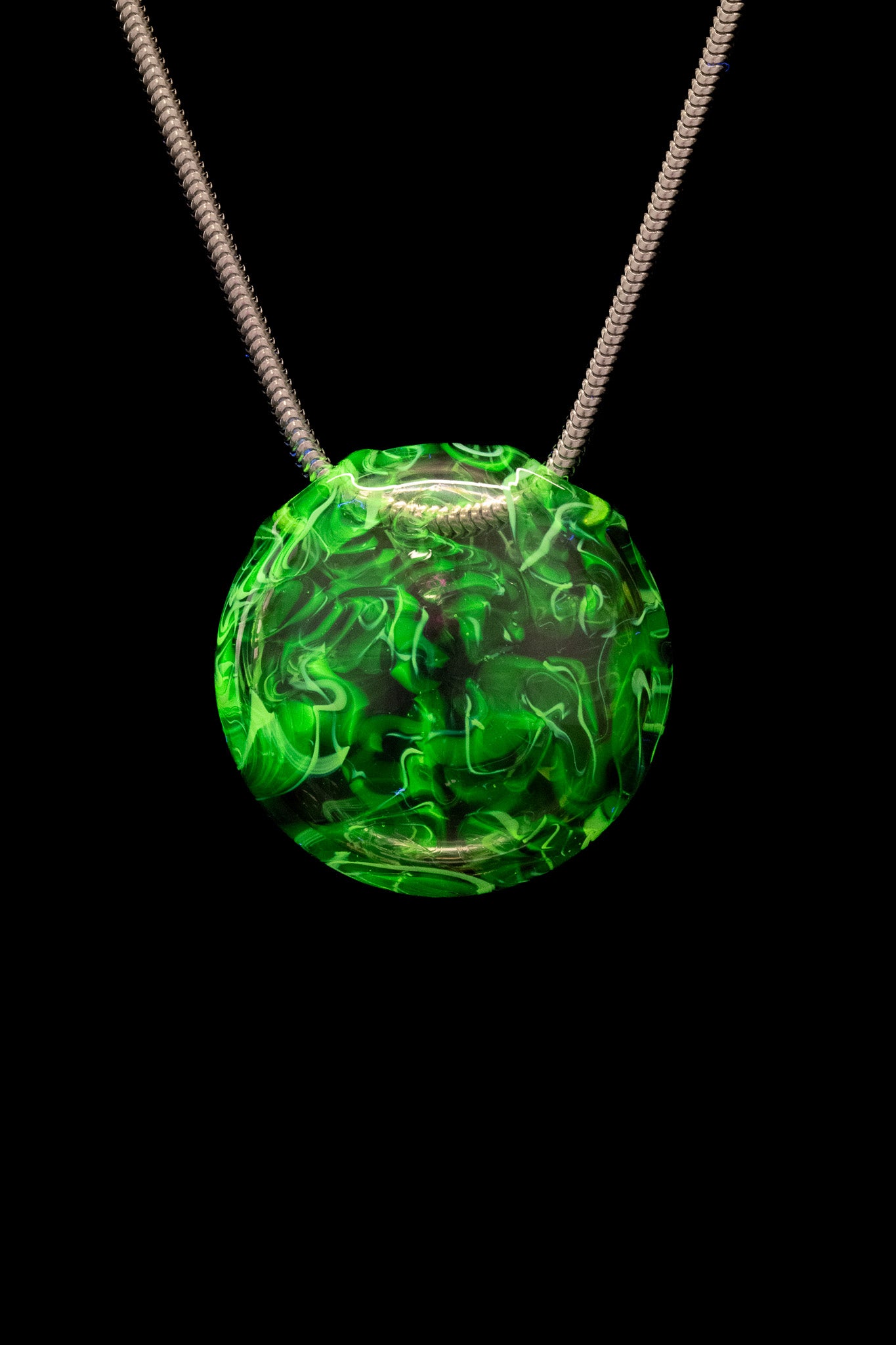 Thill Glassworks - 18mm 4-Hole Scribble Slide & Pendant Set