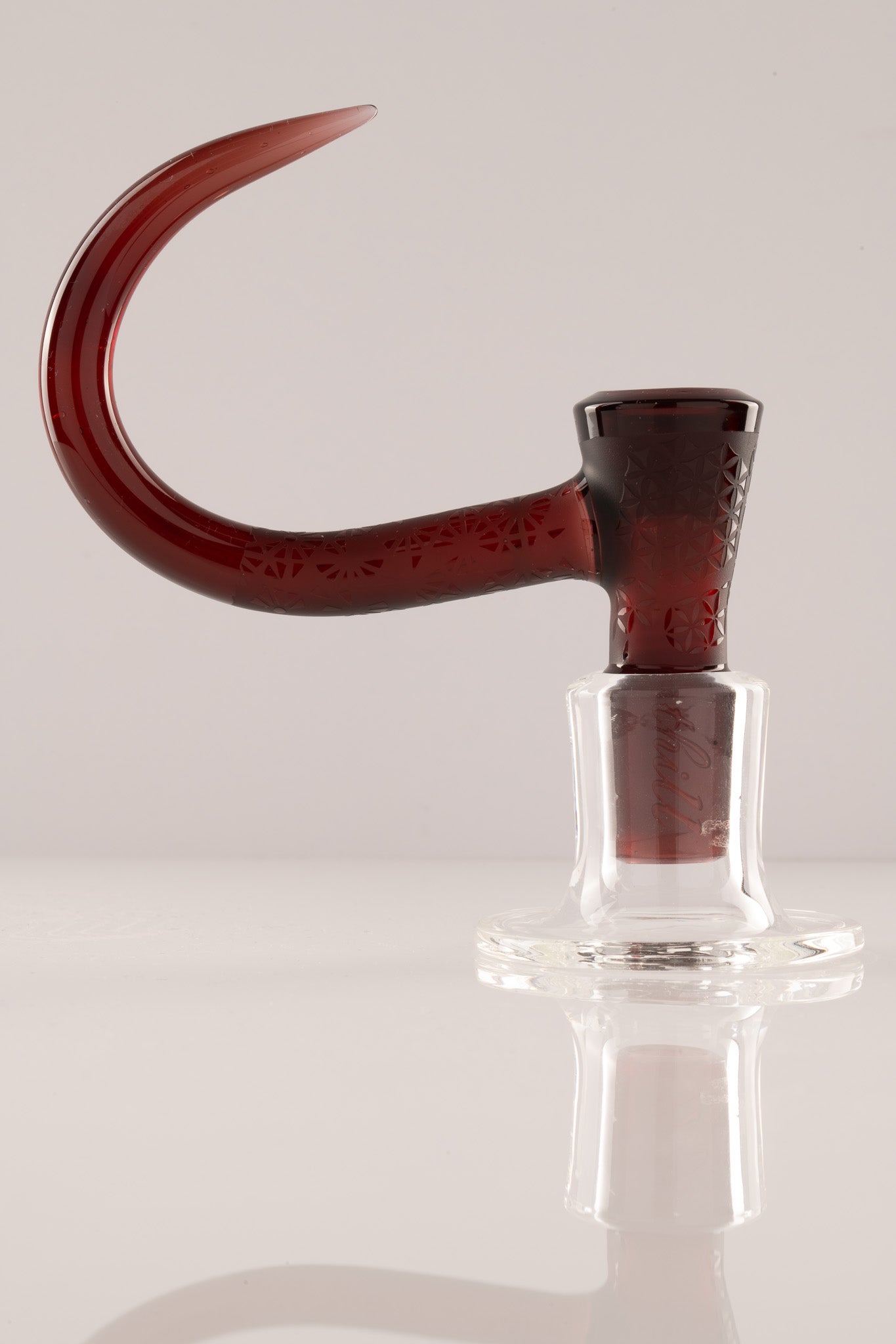 Thill Glassworks - 18mm 4-Hole Carved Single Colour