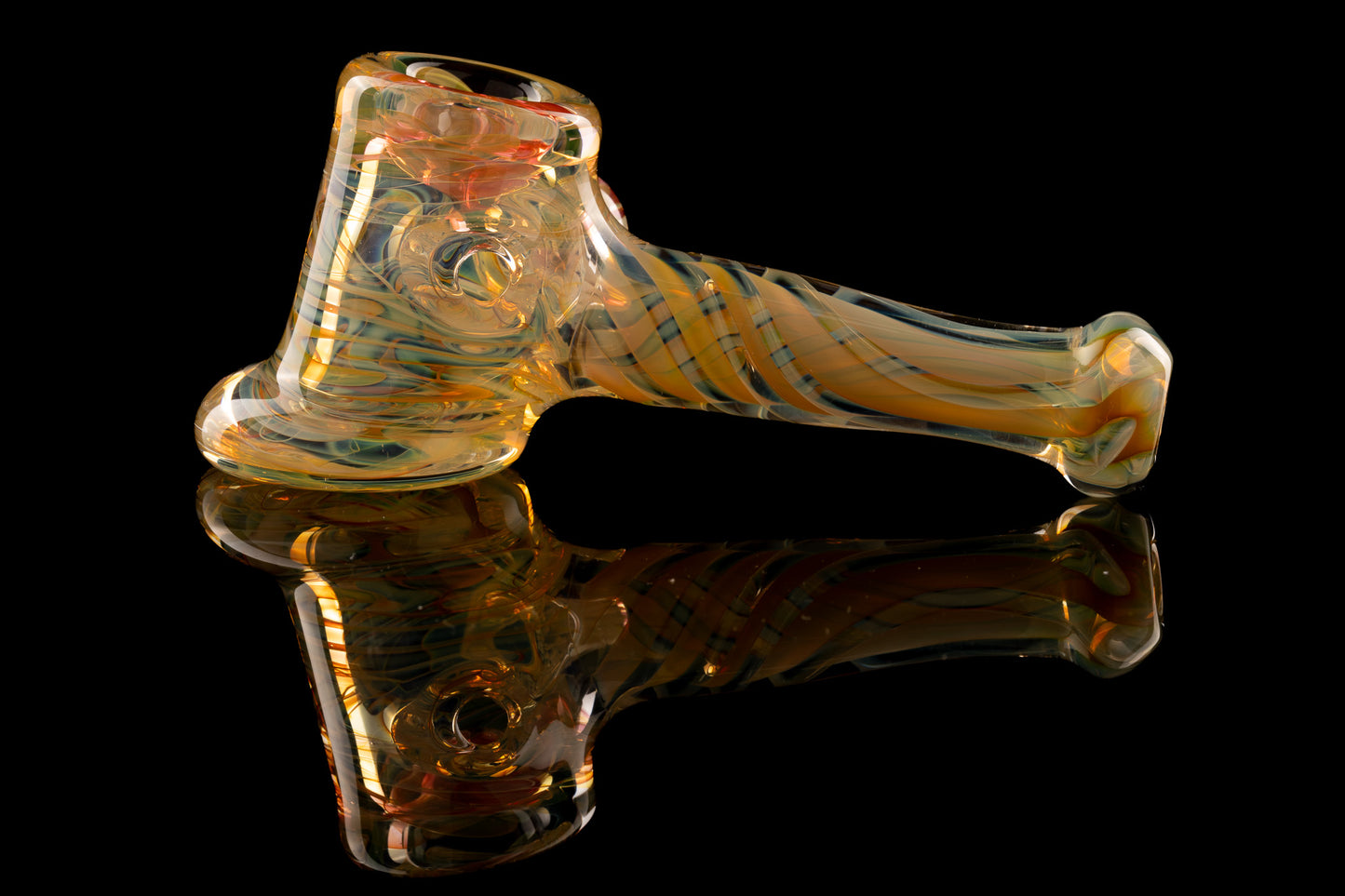 Tombstoned Glass - Fumed Hammer Pipe