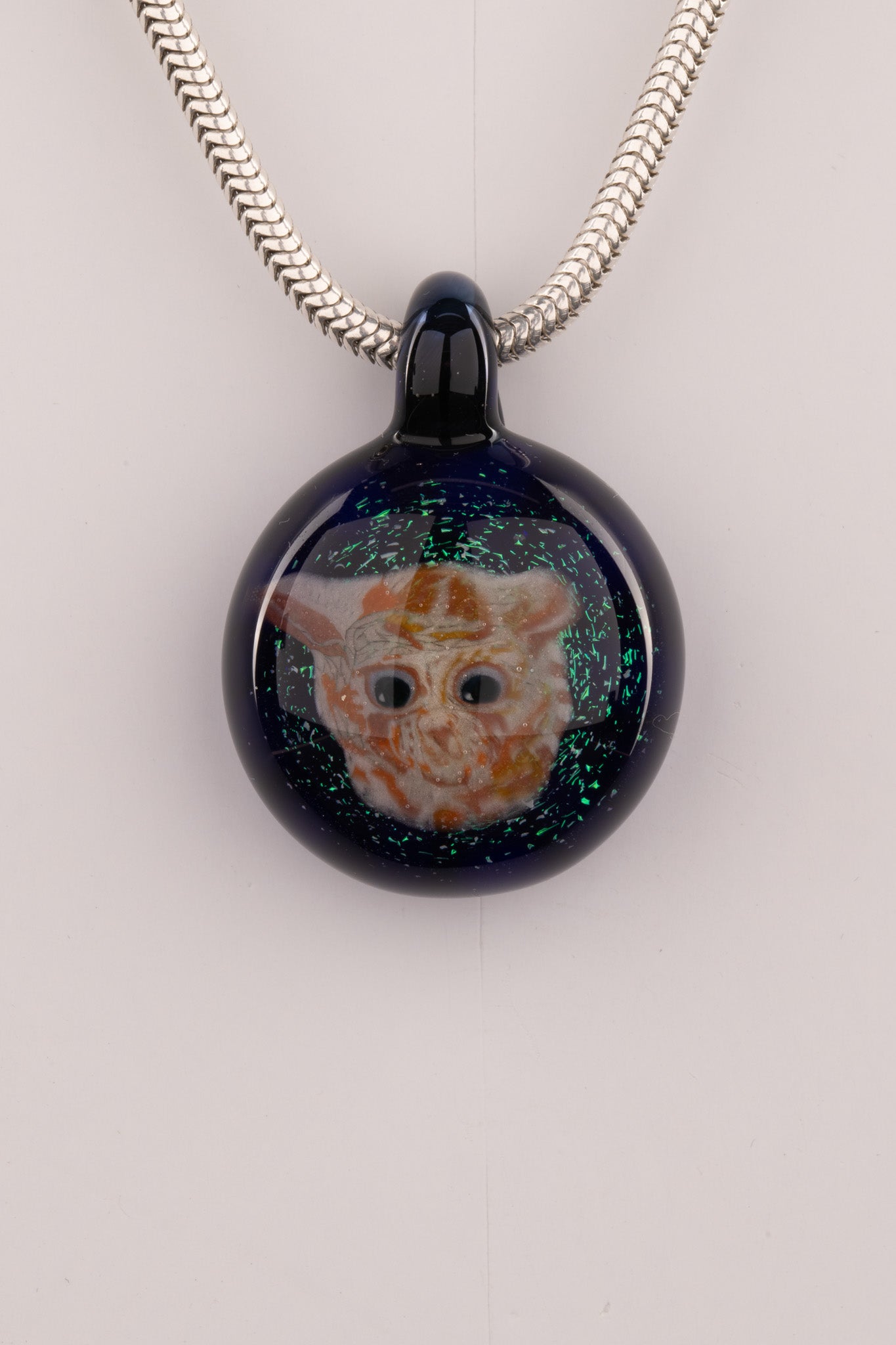 Tombstoned Glass -  Orange Cat Pendant