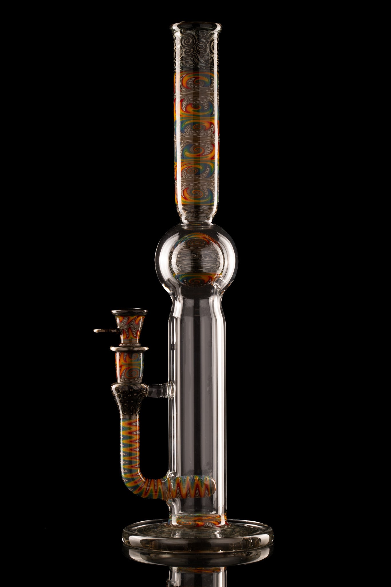 Full Zirk Glass - Rainbow/Electrum Straight Ball Tube