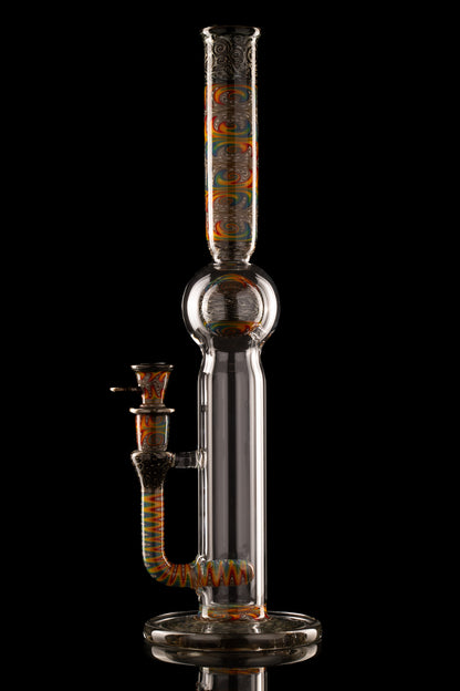 Full Zirk Glass - Rainbow/Electrum Straight Ball Tube