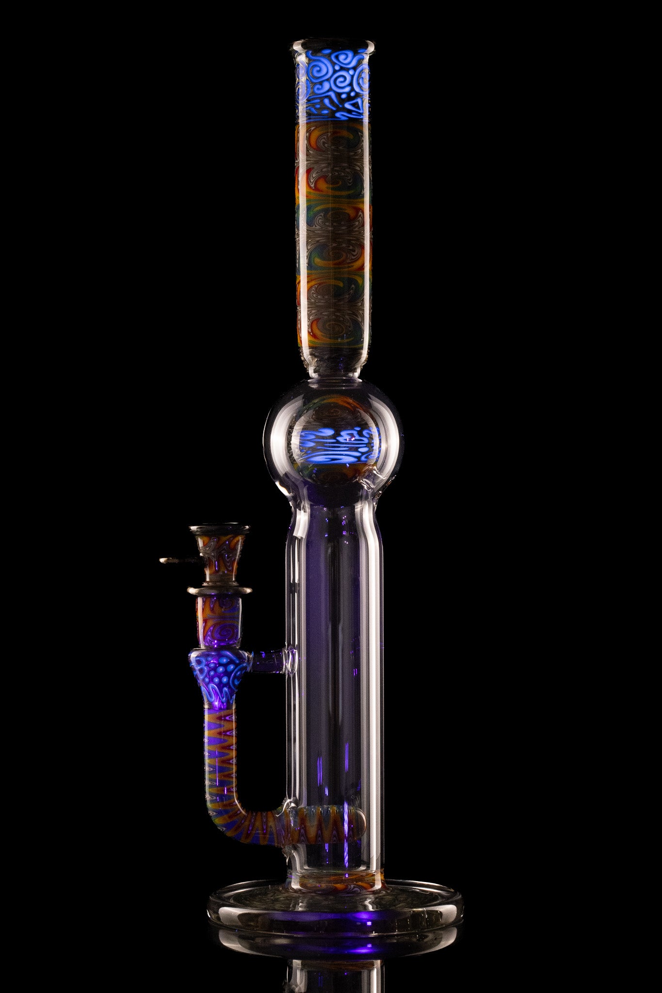 Full Zirk Glass - Rainbow/Electrum Straight Ball Tube