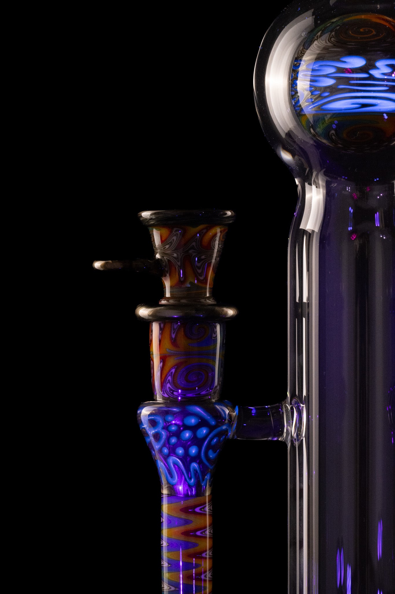 Full Zirk Glass - Rainbow/Electrum Straight Ball Tube