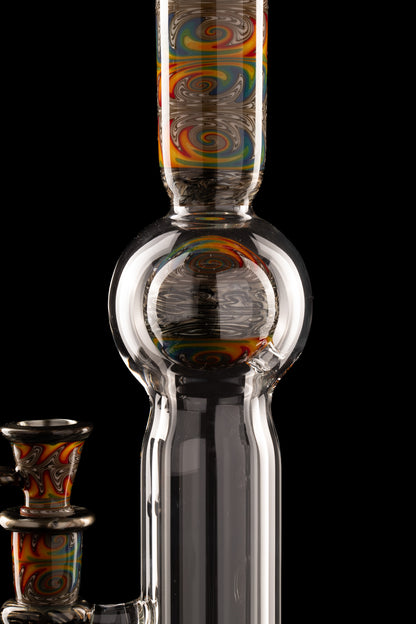 Full Zirk Glass - Rainbow/Electrum Straight Ball Tube