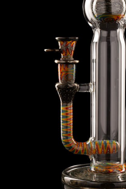 Full Zirk Glass - Rainbow/Electrum Straight Ball Tube