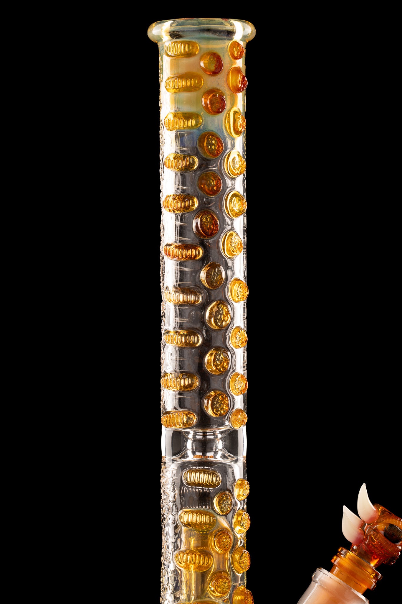 Salt Glass x Governmint Glass - Fully Worked Dome Beaker W/ Dome Perc - Orange